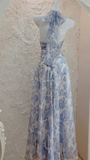 halterneck floral print dress HZ1024