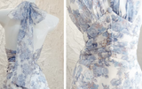 halterneck floral print dress HZ1024