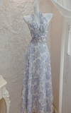 halterneck floral print dress HZ1024