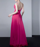red satin backless suspender dress HZ1024