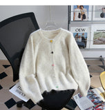 button simple knitted cardigan HZ1024
