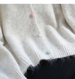 button simple knitted cardigan HZ1024