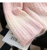 Lace-up Gradient Color Age-Reducing Knitted Sweater HZ1024