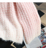 Lace-up Gradient Color Age-Reducing Knitted Sweater HZ1024