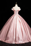 A-Line Off Shoulder Satin Long Prom Dress, Beautiful A-Line Off the Shoulder Party Dress HZ1024