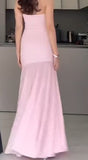 Mermaid Pink Long Prom Dresses Formal Graduation Party Dress Evening Dress HZ1024