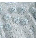 Sequined 3D Flower Knitted Sweater HZ1024