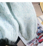 Sequined 3D Flower Knitted Sweater HZ1024