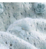 Sequined 3D Flower Knitted Sweater HZ1024