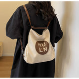 Capacity Commuter Shoulder Tote Bag Canvas Backpack HZ1024