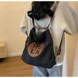 Capacity Commuter Shoulder Tote Bag Canvas Backpack HZ1024