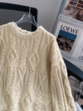 Retro Twisted Round Neck Pullover Sweater for Women HZ1024