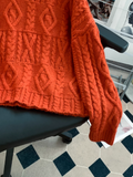 Retro Twisted Round Neck Pullover Sweater for Women HZ1024
