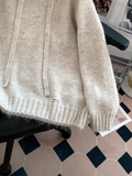 Loose Hooded Pullover Grey Sweater 2025 New Style Knitwear HZ1024