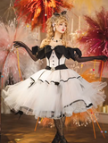 Off-the-shoulder Ball Gown Tulle Short Birthday Dresses White Sweet Lolita Dresses HZ1024