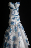Sweetheart Mermaid Long Prom Dresses Tulle Vintage Evening Dresses HZ1024
