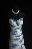 Sweetheart Mermaid Long Prom Dresses Tulle Vintage Evening Dresses HZ1024
