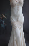 V-neck Mermaid Long Prom Dresses Beaded Chiffon Evening Dresses HZ1024