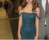 Dark Green Homecoming Dresses Off-the-shoulder Bodycon Short Prom Dresses HZ1024