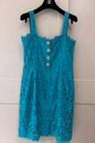 Blue Homecoming Dresses Straps Sheath Short Prom Dresses Lace Birthday Dresses HZ1024