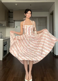 Halter Neck A-line Formal Dresses Floral Birthday Dresses HZ1024