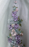 Light Green Ball Gown Spaghetti Straps Quinceanera Dress Tulle Applique Sweet 16 Dress HZ1024