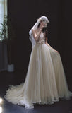 Ball Gown Tulle Wedding Dress Strapless Applique Bridal Gown with Veil HZ1024