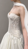Sweetheart Neck Two-Piece Luxury Wedding Dresses Elegant Applique Sleeveless Bridal Gowns HZ1024