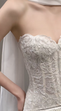 Sweetheart Neck Two-Piece Luxury Wedding Dresses Elegant Applique Sleeveless Bridal Gowns HZ1024