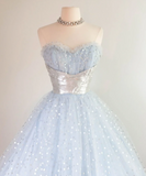 Sweetheart Neck A-Line Tulle Short Prom Dresse Birthday Dresses, Sleeveless Homecoming Dresses HZ1024