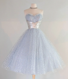 Sweetheart Neck A-Line Tulle Short Prom Dresse Birthday Dresses, Sleeveless Homecoming Dresses HZ1024
