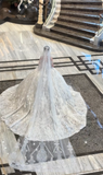 Strapless Ball Gown Tulle Luxury Wedding Dresses Applique White Bridal Gowns HZ1024