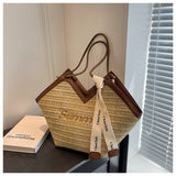 versatile straw shoulder bag tote bag HZ1024