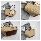 versatile straw shoulder bag tote bag HZ1024