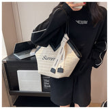 versatile straw shoulder bag tote bag HZ1024