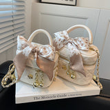 style diamond chain mini square bucket bag HZ1024