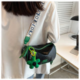 casual wide shoulder strap shoulder bag HZ1024