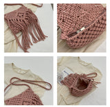Tassel Woven Shoulder Bag Crossbody Bag HZ1024