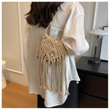 Tassel Woven Shoulder Bag Crossbody Bag HZ1024