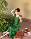 exquisite waist satin slim fishtail temperament long skirt HZ1024