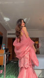 Hot Pink Square Neck Mermaid Tulle Appliques Long Prom Dresses Formal Evening Gowns with Capes HZ1024