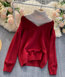 Long Sleeve Sweater High Neck Sweater HZ1024