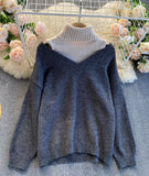 Long Sleeve Sweater High Neck Sweater HZ1024